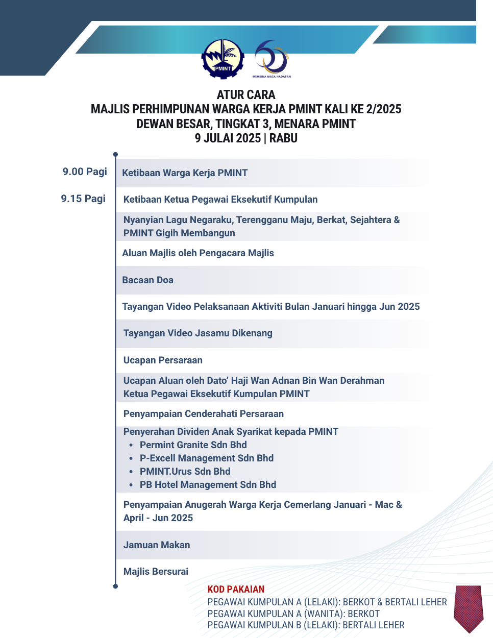 Blue Clean Minimalist Startup Business Agenda Document 2