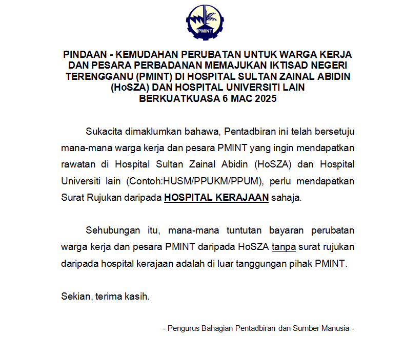 PINDAAN KEMUDAHAN PERUBATAN